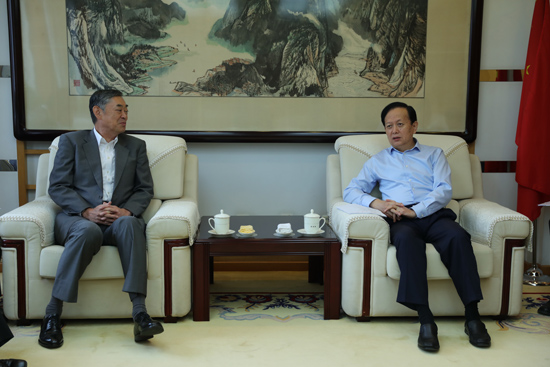 李寶善社長會見日本駐華大使橫井裕。（攝影：李國良）